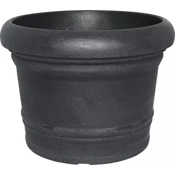 Květináč Geli Palermo Květináč, ø 50 cm, 38 cm, plast, antracit 12105038