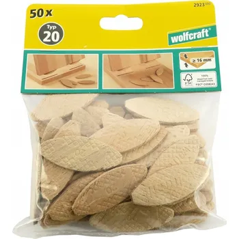Vrták Spojovací lamely (ploché kolíky) 50 Ks Velikost 20, 4x23x56 mm wolfcraft 2923000