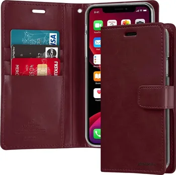 Pouzdro na mobilní telefon Mercury Knížkové pouzdro na iPhone 12 / 12 Pro - Mercury, Bluemoon Diary Wine