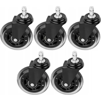 5x Kolečka ke Kancelářské Židli IKEA kaučuková tichá otočná kancelářská židle