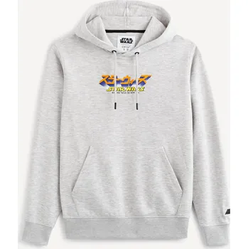Pánská mikina Celio Mikina Star Wars s kapucí 1102800 Šedá S