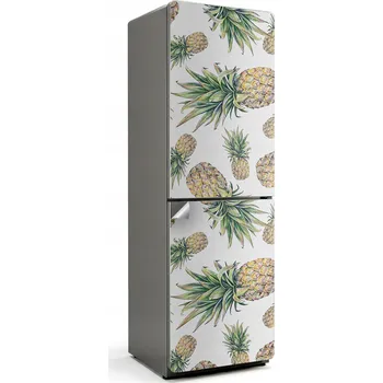Fototapeta Samolepicí nálepka Samolepicí na ledničku s ilustrací ananasového vzoru
