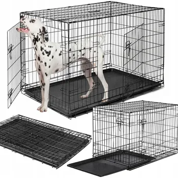 Obraz Kovová klec Be-Active.pl pro velkého psa 68 x 105 x 75 cm