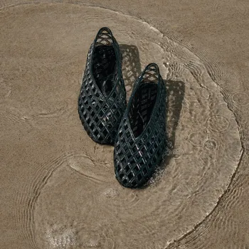 Dámské baleríny Reserved - Ažurové baleríny - tmavě šedá - 359CR-90X - 359CR-90X-39