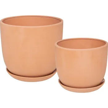Květináč Textilomanie COSY terakotové květináče 23 cm/20 cm 2 ks