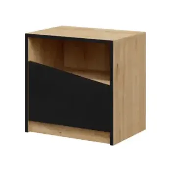 Ložnicová sestava Noční stolek Asim R6 L dub/černá - SLEVA 3% s kodem radost25