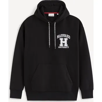 Pánská mikina Celio Mikina s kapucí Harvard University 1112350 Černá XXL