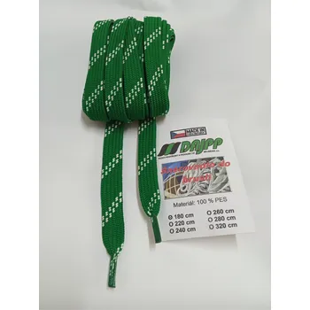Tkaničky do bot DAJPP Zeleno- bílá délka tkaniček: 180