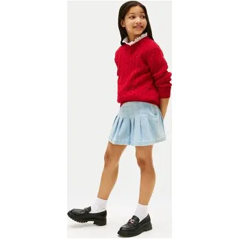 Dámská sukně Tommy Hilfiger Džínová sukně KG0KG08743 Modrá Regular Fit 16Y