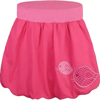 Dívčí sukně Dívčí bavlněná sukně Dráče Ola - vzor 23 - růžová neon - ptáčci