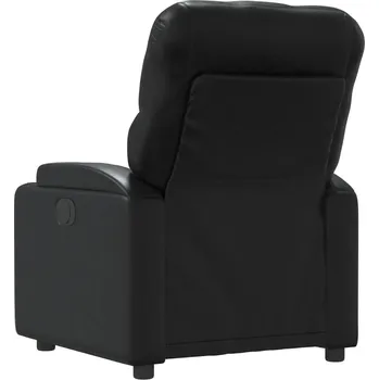 Křeslo Rozkládací křeslo černé umělá kůže