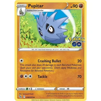 Karetní hra Pupitar 038/078 - Pokémon GO Typ karty: Reverse Holo