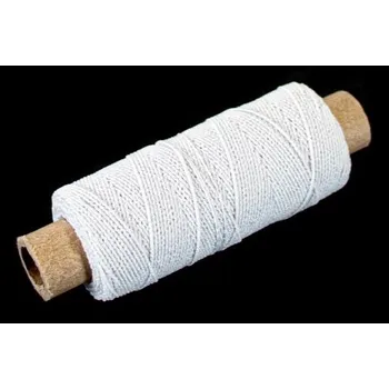 Nit Pružná nit 0,5mm BÍLÁ 30m 49001 klobouk - Bílá, 30m