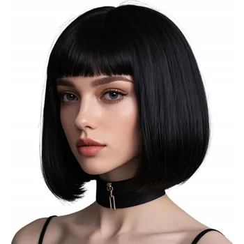 Paruka Paruka polodlouhé syntetické vlasy černá dámská