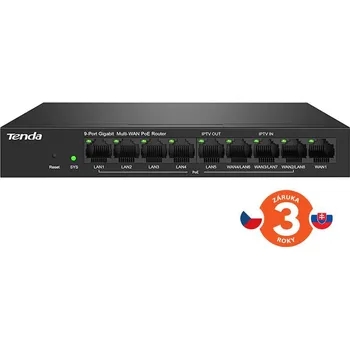 Tenda G0-8G-PoE - Gigabit PoE Router , 9x RJ45, MultiWAN, 8x PoE 802.3af/at, 10/100/1000Mbps