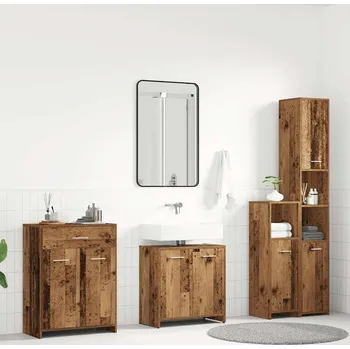 Koupelnový nábytek vidaXL 4dílný set koupelnového nábytku [3154410] Barva: Staré dřevo