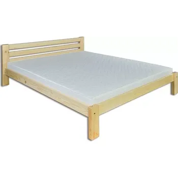 Postel Dřevěná masivní postel 160x200 cm BM105 borovice masiv