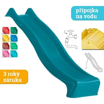 skluzavka skluzavka Monkey´s Home Eko-Line s přípojkou na vodu tyrkysová 2,28 m