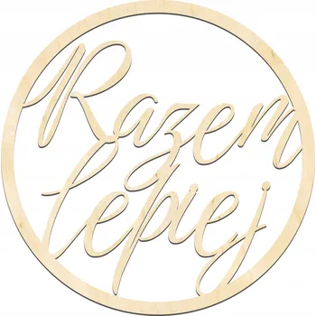 Obraz KOŁO NAPIS RAZEM LEPIEJ svatební dekorace