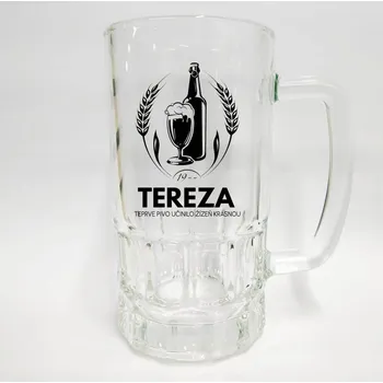 Sklenice Skleněný půllitr se jménem Tereza v1