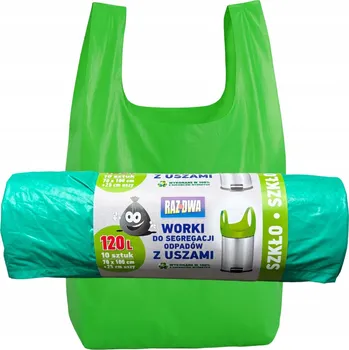 Pytle na odpadky Pytle na tříděný odpad na sklo Raz Dwa 120 l, 10 ks