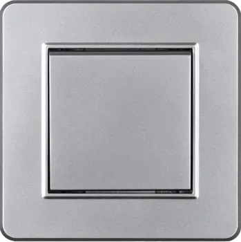 vypínač Elhard Royal YK5306S vypínač č.6 - PVC, stříbrný - komplet