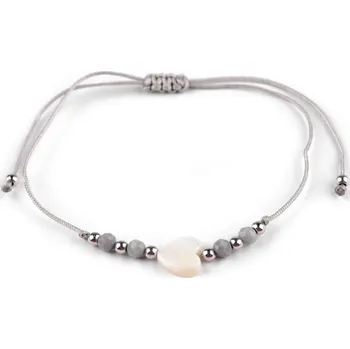 Krejčovské nůžky Annie's Knit Náramek se srdíčkem –⁠⁠⁠⁠⁠⁠ šedý