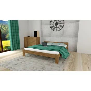 Postel ComfortMatrace Postel z masivu borovice ISABELA+rošt ZDARMA 90x200 cm Barva: dub