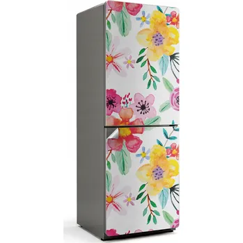 Fototapeta Dekorativní Samolepka na Lednici – Květinový Vzor Akvarel