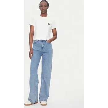 Pánské tričko Tommy Jeans T-Shirt DW0DW21423 Bílá Regular Fit M