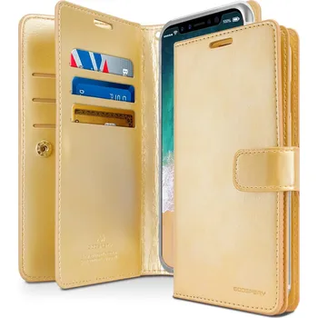 Pouzdro na mobilní telefon Mercury Knížkové pouzdro na iPhone XR - Mercury, Mansoor Diary Gold