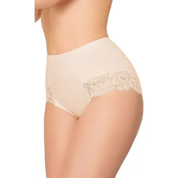 Kalhotky Vysoké bavlněné kalhotky 89 béžové M