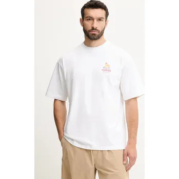 Pánské tričko Bavlněné tričko Hummel pánské, bílá barva, s potiskem, 227549 00X, vel. S