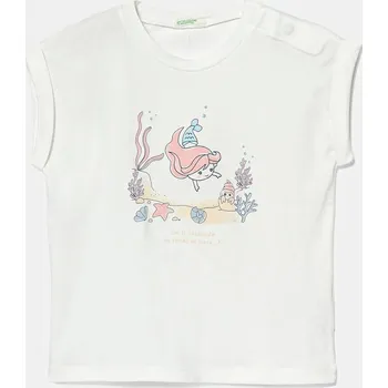 Chlapecké oblečení Dětské bavlněné tričko United Colors of Benetton 3I1XA106A.G.W.Seasonal bílá 00X, vel. 82