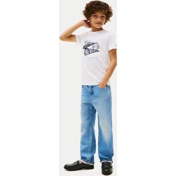 Pánské oblečení Tommy Hilfiger T-Shirt Graphic KB0KB09719 Bílá Regular Fit 14Y