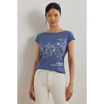 Pánské tričko Tričko Lauren Ralph Lauren 200971072 modrá 55X, vel. XS