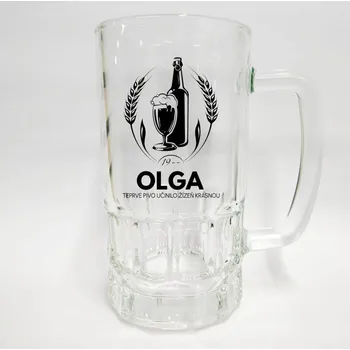 Sklenice Skleněný půllitr se jménem Olga v1