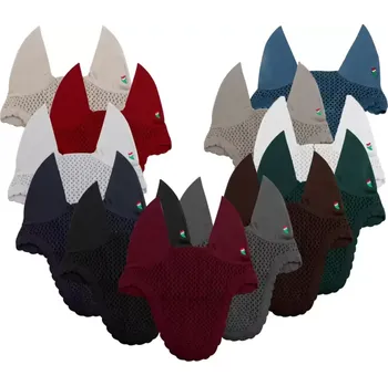 Koňská maska proti hmyzu Čabraka Equiline Kim akce červená