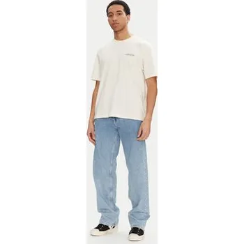 Pánské tričko Guess Jeans T-Shirt M4BI75 K8FQ4 Écru Overshirt Fit XS