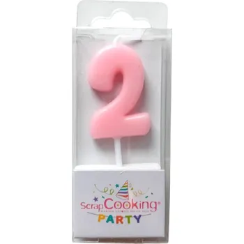 Svíčka ScrapCooking Svíčka na dort růžová 2