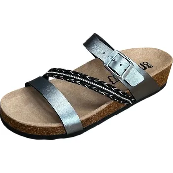 Dámské pantofle Bio Life Greta dámské nazouváky na klínu antra Barva: Antracit, Velikost: 38