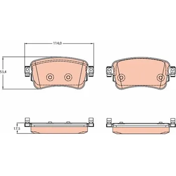 Brzdová destička Sada brzdových destiček, kotoučová brzda RAP BRAKES GDB2166