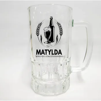 Sklenice Skleněný půllitr se jménem Matylda v1