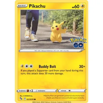 Karetní hra Pikachu 027/078 - Pokémon GO Typ karty: Non-Holo