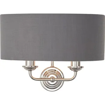 Nástěnné svítidlo Endon 94406 - Nástěnné svítidlo HIGHCLERE 2xE14/40W/230V tmavě šedá/lesklý chrom