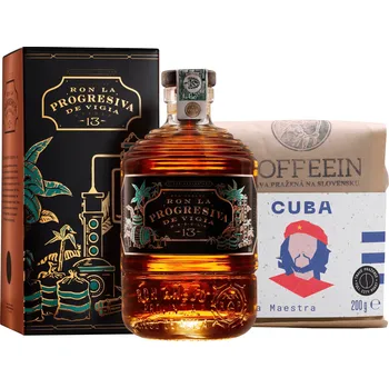 Rum Set Ron La Progresiva de Vigia 13 + Coffeein Cuba 200g (set 1 x 0.7 l)