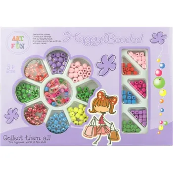 Dětské navlékací korálky Lampa provázková s dřevěnými korálky