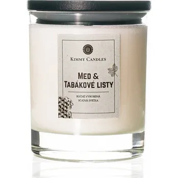 Svíčka Kimmy Candles sójová svíčka Med & Tabákové listy 220 g