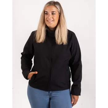 Dámská softshellová bunda UNUO s fleecem Slim, Černá Velikost: M
