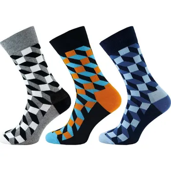 Dámské ponožky Ponožky NOVIA HAPPY SOCKS 1004 | 3 páry Velikost: 30-32 (44-47)